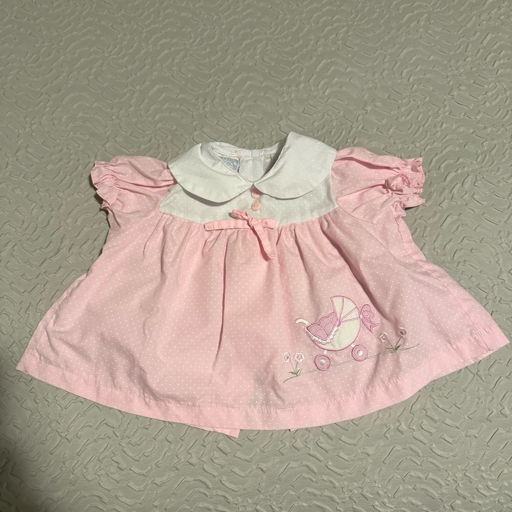 Basic Editions Y2K Pink and White Kids Dress